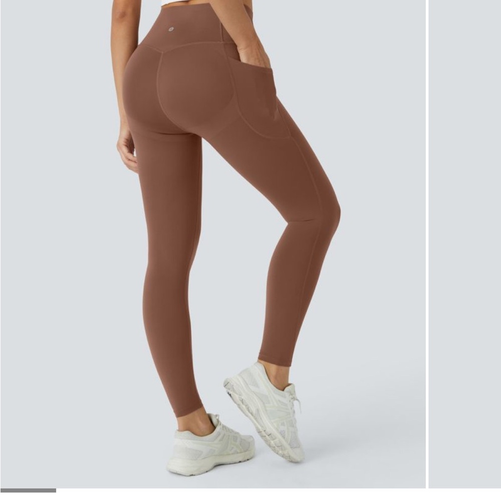 Brown High-Waisted Leggings